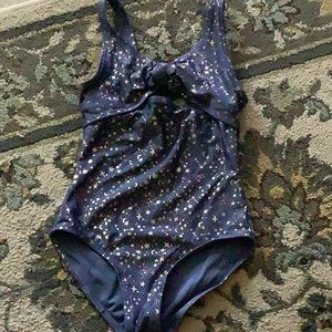 ART Class swimsuit girls gray gold stars one piece. Medium 7/8. Soft mat…